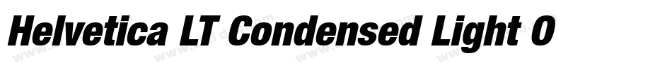 Helvetica LT Condensed Light Oblique字体转换